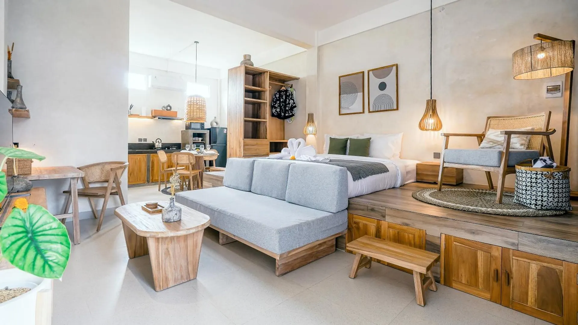 Alaya Homes B - Stylish Japandi Loft Suite In Seminyak